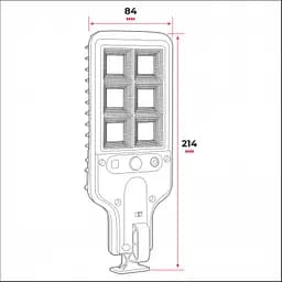 Світильник настінний Intertool LB-0115 акумуляторний вуличний сонячна панель датчик руху світлодіодний - мініатюра 7