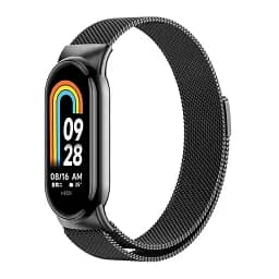 Комплект ремінці Tamister для фітнес-браслета Xiaomi Mi Band 8 та 9 Bead design - Milanese design Black - мініатюра 3