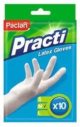Рукавички латексні Paclan, розмір М, 10 шт. - мініатюра 1