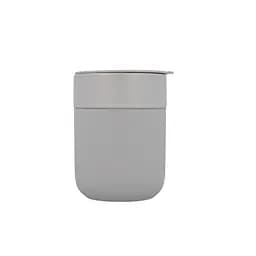 Кавові чашки 295 мл з кришками OldBro Cute Travel Mugs з захисним силіконовим чохлом Grey - мініатюра 2