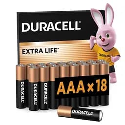 Батарейка Duracell AAA лужні 18 шт. в упаковці (5000394107557 / 81546741) - мініатюра 2