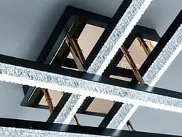 Сучасна стельова LED-люстра Diasha SX1010/4BK, чорна, 60W, акрилові перетинні світлові планки - мініатюра 6