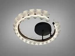 Стельова LED люстра Diasha 2511/500CG графіт 50W з пультом до 10 м2 - мініатюра 3
