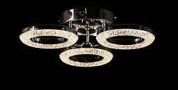 Люстра стельова LED Splendid Ray L2723/3, 3 лампи, регульована температура світла, хром, сучасний стиль для дому - мініатюра 3