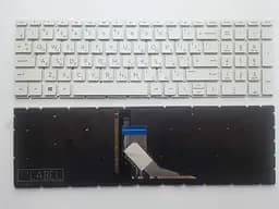 Клавіатура для ноутбуків HP Pavilion SleekBook 15-DA; 250 G7, біла без рамки, з підсвічуванням RU/US