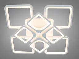 Стельова LED-люстра Diasha H8060/4+4WH 135W, 60x60x14 см, 3 кольори світла, біла - мініатюра 4