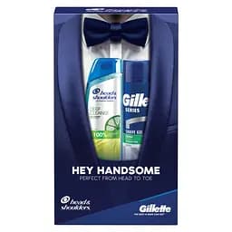 Подарунковий набір для чоловіків: шампунь проти лупи Head & Shoulders Глибоке очищення 270 мл + гель для гоління Gillette Series 200 мл - мініатюра 1