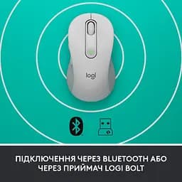 Мишка Logitech Signature M650 L Wireless Mouse for Business Off-White (910-006349) - мініатюра 3