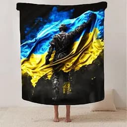 Плед 3D Оберіг України Воїн 2903_B 13278 135х160 см - мініатюра 2
