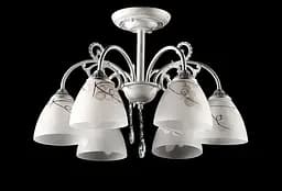 Люстра стельова Splendid Ray L80094/6, 6 ламп, E27, 35 см, білий та срібний, сучасний стиль для дому
