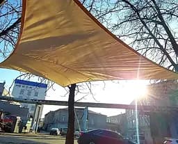 Тент навіс затінюючий водонепроникний прямокутний 2х3м Оксфорд (Бежевий) - мініатюра 7