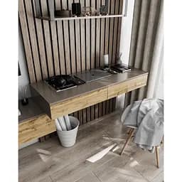 Стіл підвісний письмовий Moreli Т-222 1200x160x500 мм Капучино/Дуб аппалачі (mo-t222-capuch-apalach)