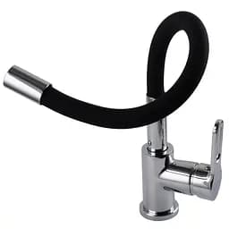 Змішувач для кухні Globus Lux Dolly GLD-0203LR-BL чорний одноважільний для мийки та приготування їжі - мініатюра 4