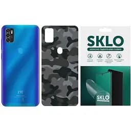 Захисна плівка SKLO Back тил Camo для ZTE Blade V 2020 Smart Сірий / Army Gray