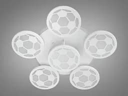 Сучасна LED люстра футбольний м`яч, 105W, біла - мініатюра 4