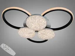 Стельова LED-люстра Dia 2562WH+BK DIMMER - біло-чорна, 82 Вт, 60 см - мініатюра 2