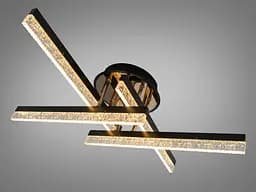 Сучасна стельова LED-люстра Diasha SX1012/4BK, чорна, 42W, акрилові світлові планки - мініатюра 4