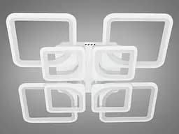 Люстра стельова LED Diasha 8060/4+4WH 7425, 135W, 600мм, сучасний стиль, димер, 7425 лм - мініатюра 3