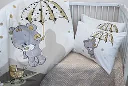 Комплект постільної білизни в ліжечко Tag Tekstil Umbrella begie для немовлят Парасолька (беж) - мініатюра 2