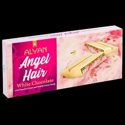 Шоколад білий Alyan Angel Hair із солодкою ватою та фісташковою пастою 160 г - мініатюра 2