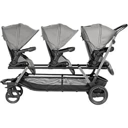 Коляска Peg-Perego Triplette для трійні сіра - мініатюра 2