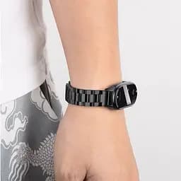 Комплект ремінців Tamister для фітнес-браслета Xiaomi Mi Band 8 та 9 Bead design Black-Silver - мініатюра 7