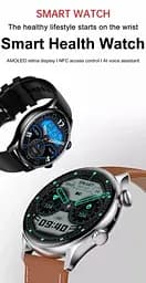 Смарт-годинник Uwatch HK8 Pro Black AMOLED, 2 ремінці, Шкіряний та силіконовий - мініатюра 4