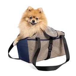 Сумка-переноска для собак Pet Fashion Linen 38х32х22 см бежева - мініатюра 3