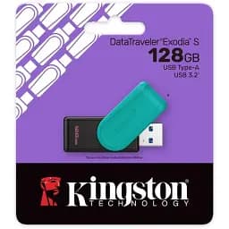 Флеш пам'ять KINGSTON Exodia S 128GB Black/Turquoise DTXS/128GB - мініатюра 4
