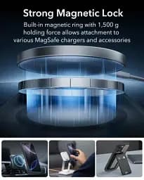Чохол із захистом на камеру + захисне скло ESR Classic Hybrid Case (HaloLock) Set Frosted Black для iPhone 16 Pro (1A7780104) - мініатюра 3
