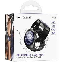 Смарт-годинник Hoco Y40 Smart sports watch (call version) Black - мініатюра 3