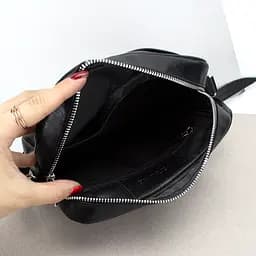 Сумка жіноча шкіряна чорна Handycover S439 кросбоді через плече - мініатюра 6