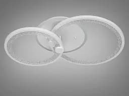 Стельова LED-люстра Diasha 8180/2WH 3color з пультом і димером, біла, 55 W, 3025 lm, круглі акрилові LED-кільця 53x33 см - мініатюра 6