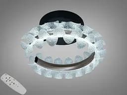 Стельова LED люстра Diasha 2511/400CG графіт 40W з пультом 7 м2 - мініатюра 2