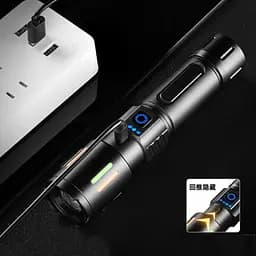 Ліхтар ручний акумуляторний BL BL-611-TG FLUORESCENCE zoom 1x26650 або 3xAAA - мініатюра 4