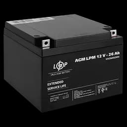 Аккумулятор AGM LPM 12V - 26 Ah - мініатюра 3