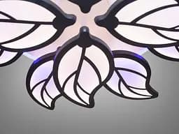 Люстра стельова LED Diasha 8028/8+4BK, 180W, 3200K-6000K, чорний метал, сучасний стиль для дому - мініатюра 4