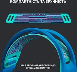 Навушники Logitech G733 Lightspeed Wireless RGB Blue (981-000942/43) - мініатюра 2