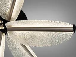 Елегантна стельова LED люстра Diasha 2407/6L CG хром 75W з пультом диммер 67 см 12–20 м2 - мініатюра 4