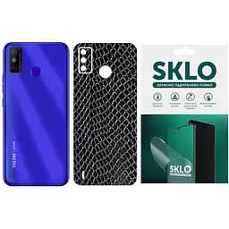 Захисна гідрогелева плівка SKLO Back (тил) Snake для Tecno Spark 8C Чорний