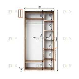 Шафа-купе Idea серія 1 120 x 60 x 240 см Дуб сонома - мініатюра 2