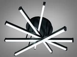 Стильна чорна LED люстра Diasha SX813/5BK 70W до 16 м2 у сучасному стилі - мініатюра 3