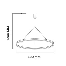 Світлодіодна люстра Horoz Electric Raimond-55 55W чорна - мініатюра 2