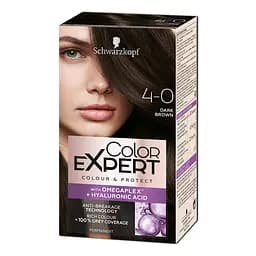 Крем-краска для волос Schwarzkopf Color Expert, с гиалуроновой кислотой, тон 4-0 (Темно-каштановый), 142,5 мл