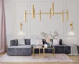 Люстра Tube chandelier, PikArt арт. 5299 Золотий 150 см - мініатюра 3