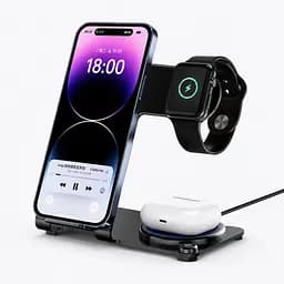 WiWU WI-W005 — бездротова зарядна станція 3 в 1 для iPhone, Apple Watch та AirPods - мініатюра 4