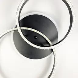LED люстра на 2 кільця з RGB підсвіткою Line.F А 55061/2В RGB BK - мініатюра 3