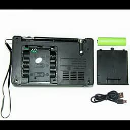 Радіоприймач Golon RX-8866 з акумулятором, колонка з FM/AM/SW/TV, ліхтариком, USB, microSD - мініатюра 4