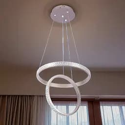 Люстра стельова LED Levistella 7871222 (400+300) CF, 40W, 3 режими світла, висота 1500мм, сучасний стиль - мініатюра 2