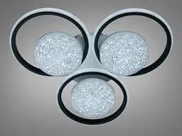 Стельова LED-люстра Dia 2563WH+BK DIMMER - біло-чорна, 82 Вт, 54 см - мініатюра 3